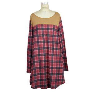 NWT Simply Southern Plaid Long Sleeve Dress (Size XL)